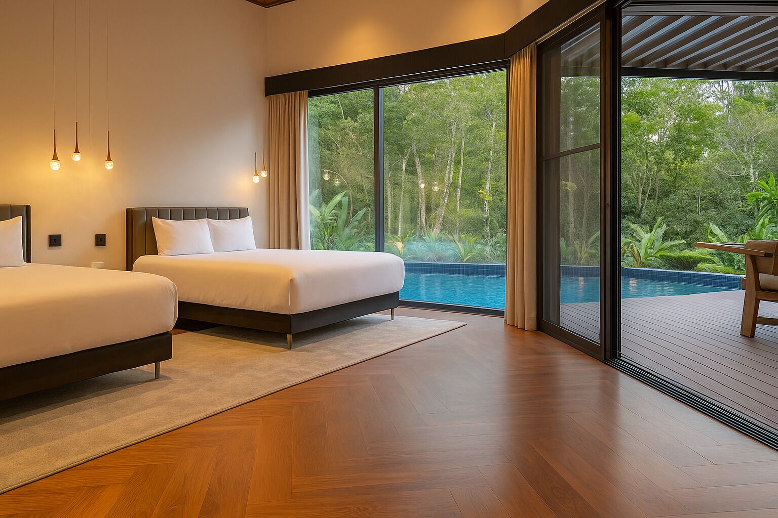 Rainbow Bass Villa | Premium bedding, down comforters, memory foam beds, minibar