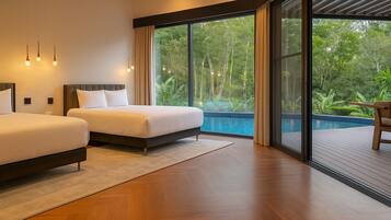 Rainbow Bass Villa | Premium bedding, down comforters, memory foam beds, minibar