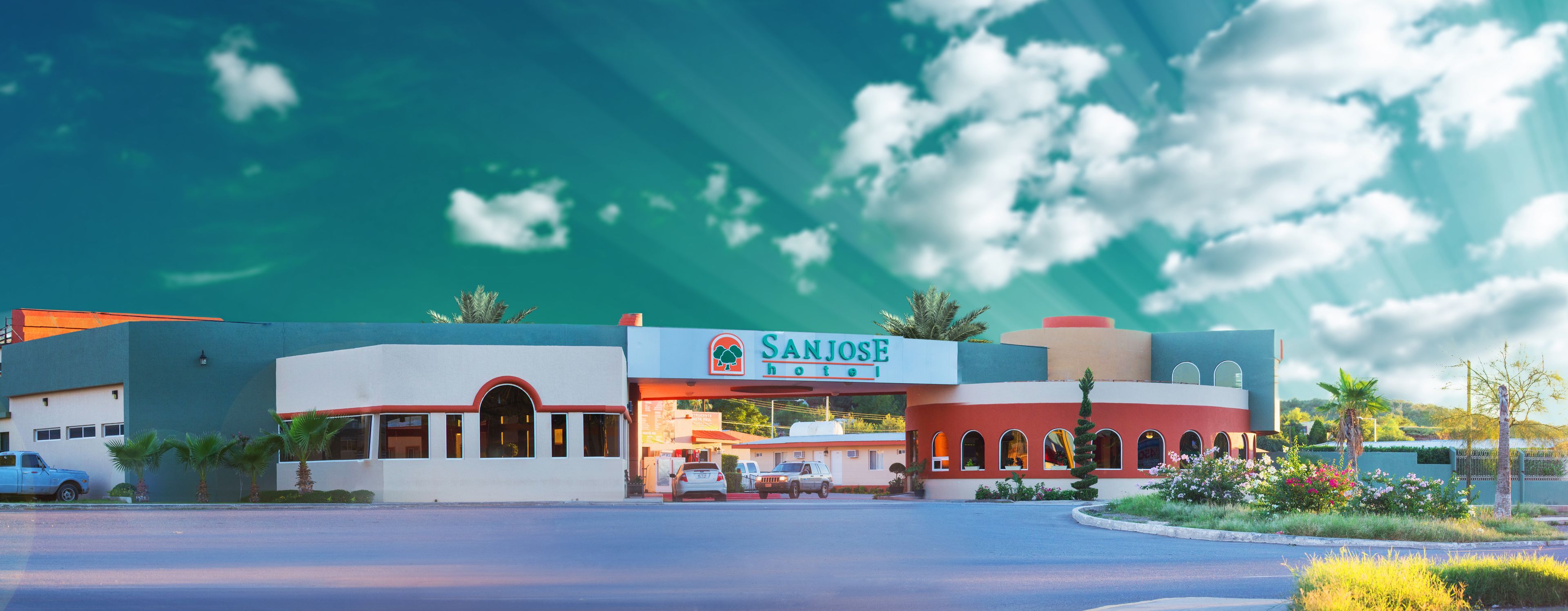 Vista frontal de la propiedad