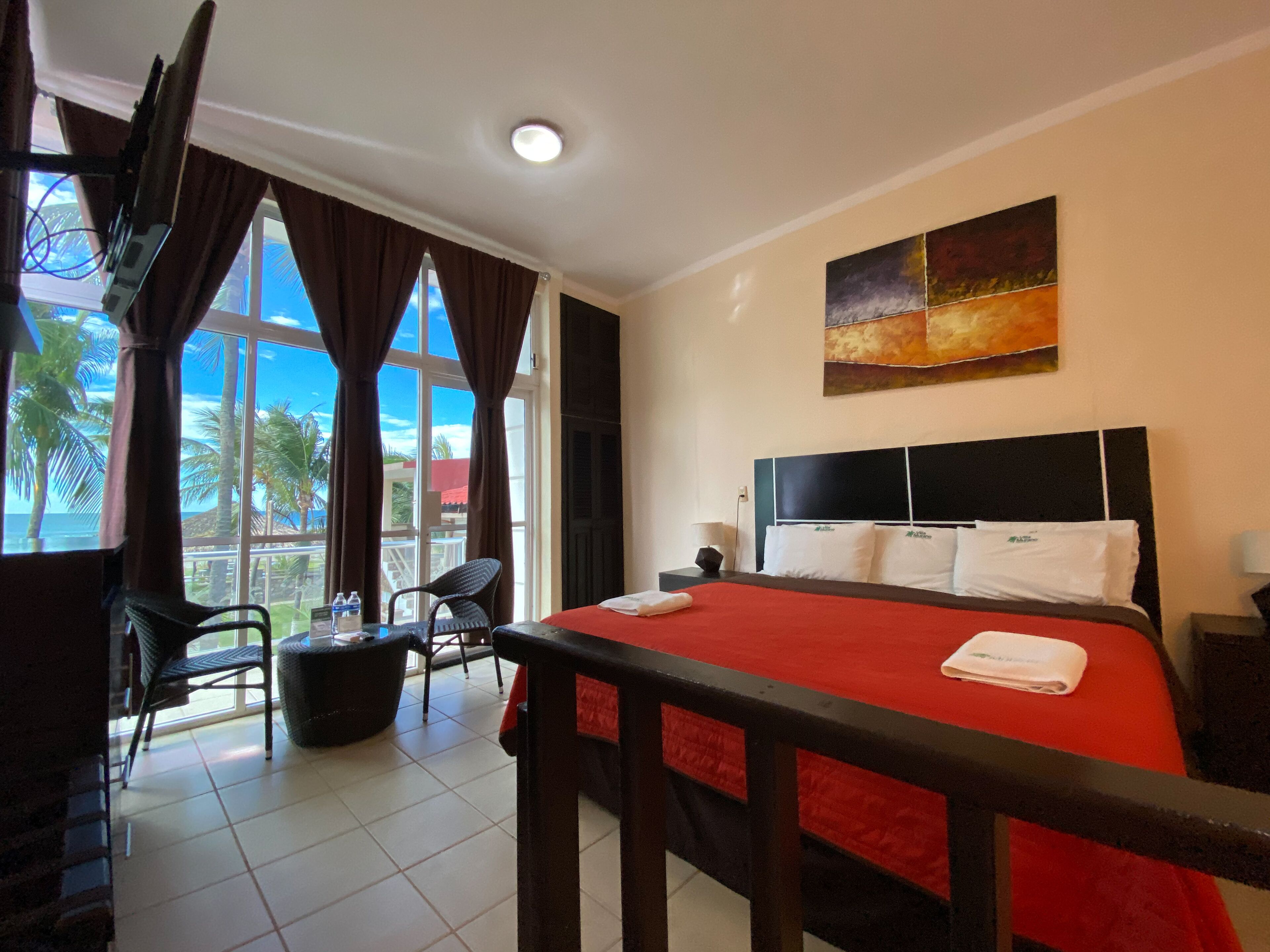 Blackout drapes, free WiFi, bed sheets, wheelchair access
