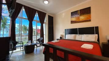 Blackout drapes, free WiFi, bed sheets, wheelchair access