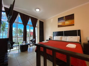 Blackout drapes, free WiFi, bed sheets, wheelchair access