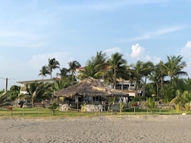 En la playa