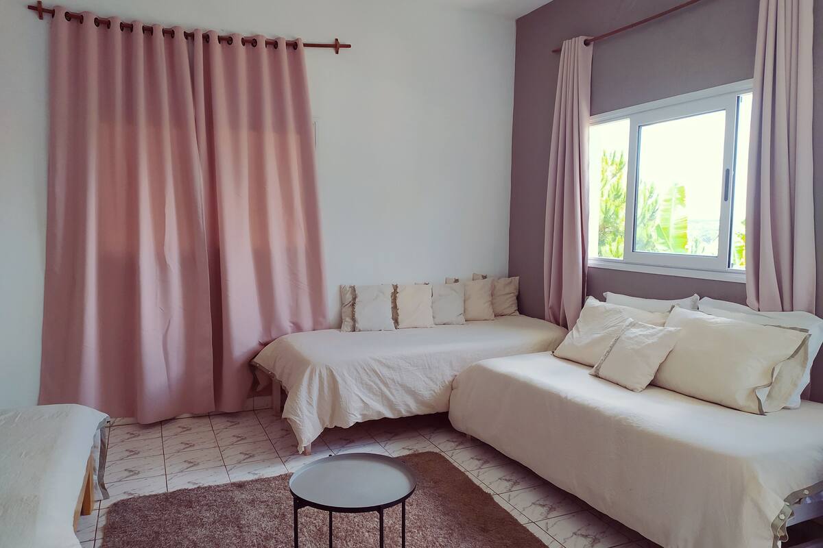 family room | in-room safe, laptop workspace, blackout curtains, free cots/infant beds