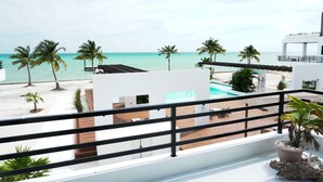 豪華公寓客房, 可使用泳池, 海景 (Residence) | 陽台景觀