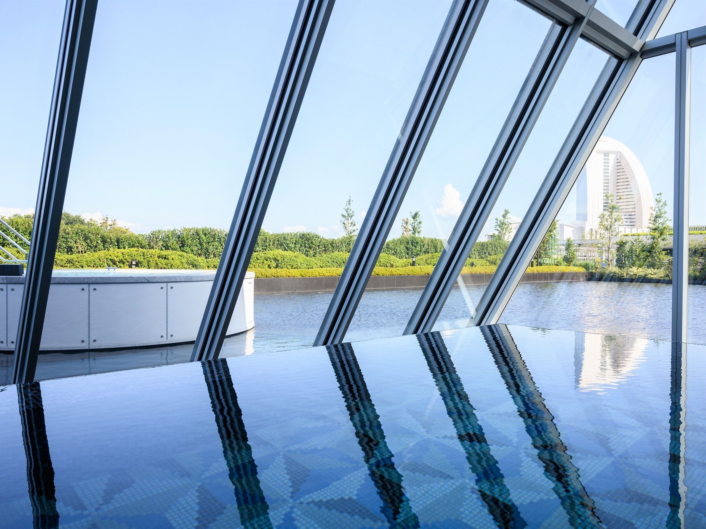 Indoor pool, open 6:00 AM to 10:00 PM, sun loungers