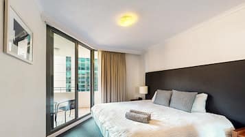 1 Bedroom Apartment | 1 bedroom, pillowtop beds, blackout drapes, soundproofing