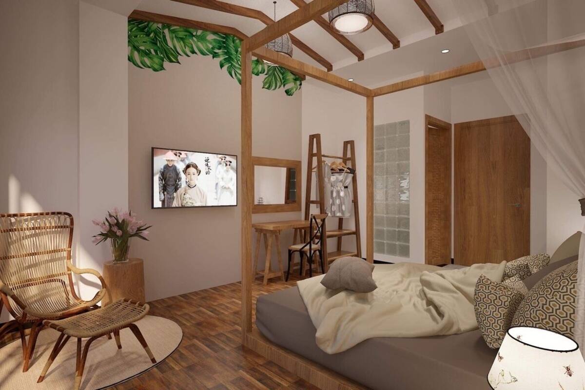 Honeymoon Studio | Living area | 23-inch flat-screen TV with cable channels, TV
