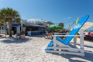 Sun loungers, beach towels