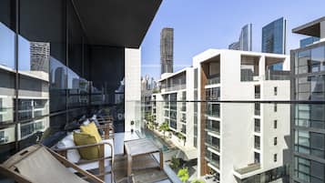 Apartamento família, 2 quartos, sacada, vista para a cidade | Terraço/pátio