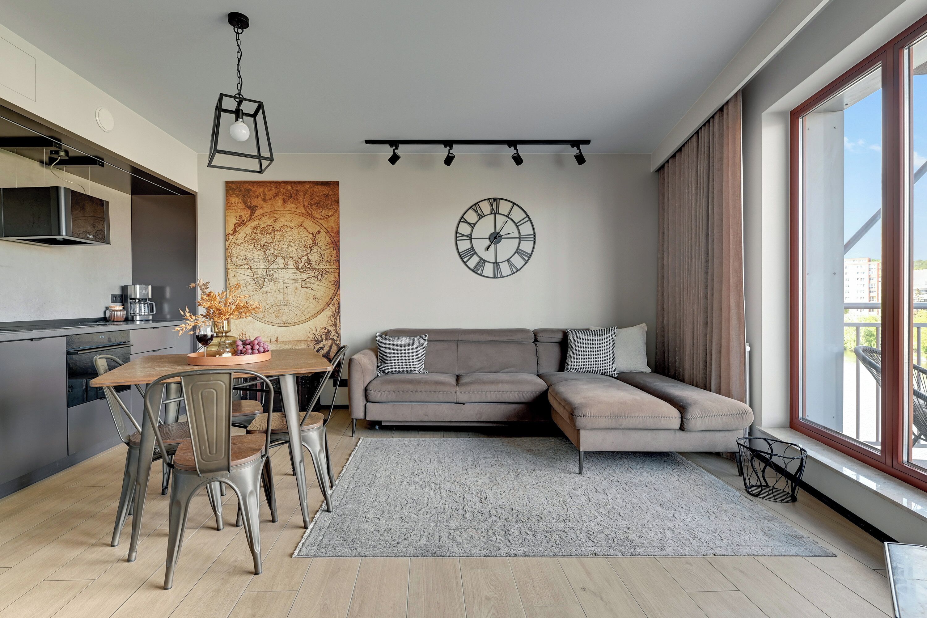 Deluxe Apartment, 1 Bedroom, Balcony, River View | Living area | 50-inch TV with cable channels
