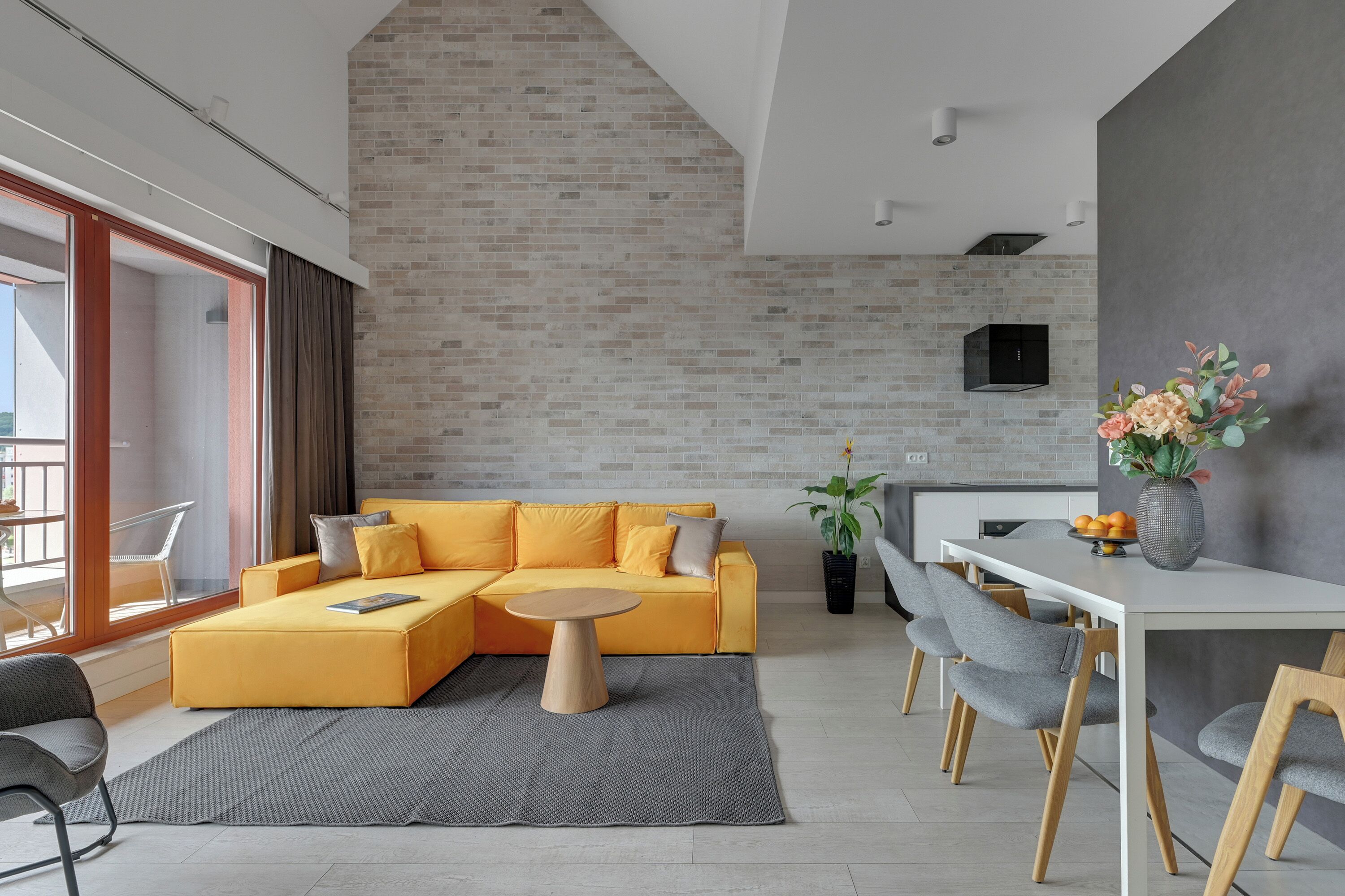 Superior Apartment, 1 Bedroom, Balcony, River View | Living area | 50-inch TV with cable channels