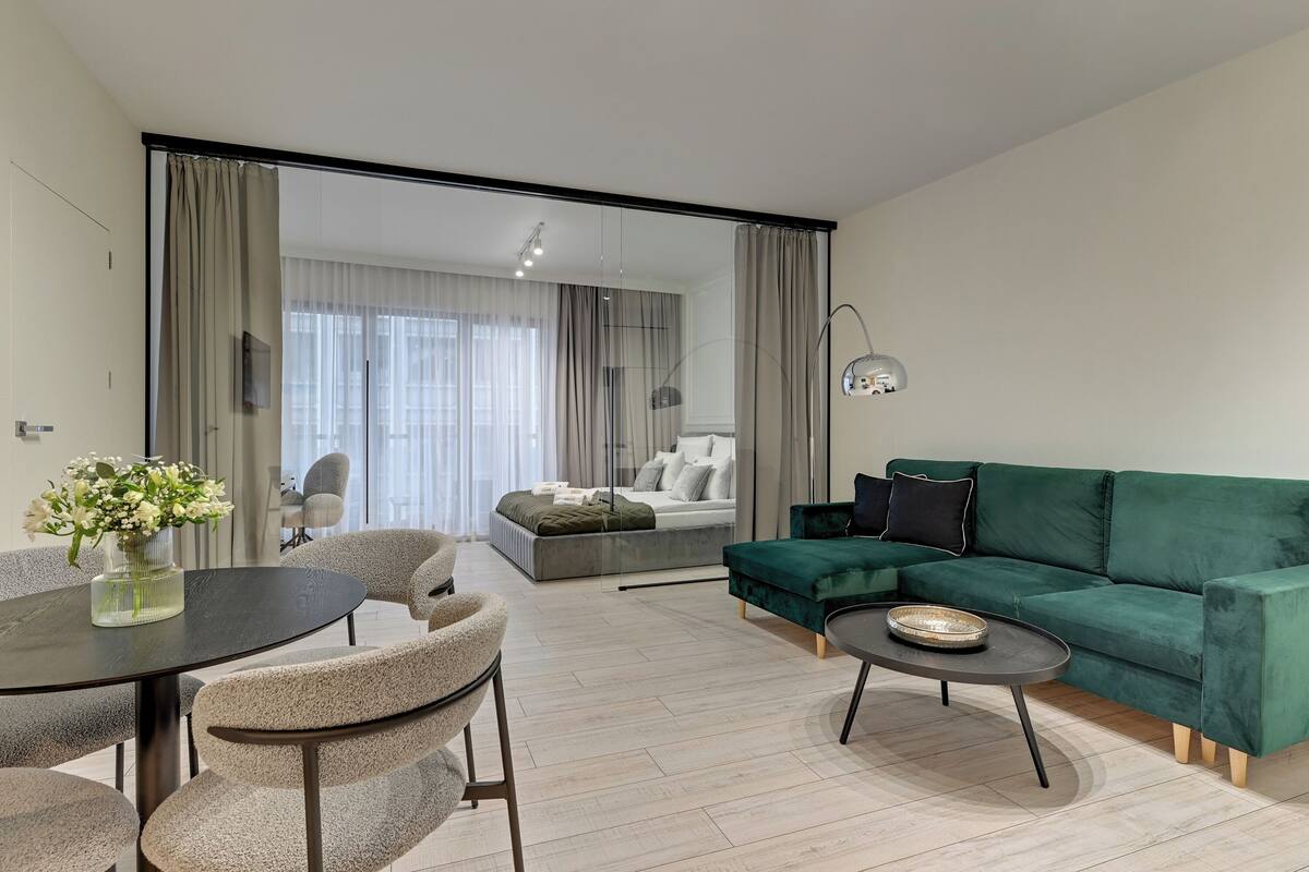 Superior Apartment, 2 Bedrooms, Balcony | Living area | 50-inch flat-screen TV with satellite channels