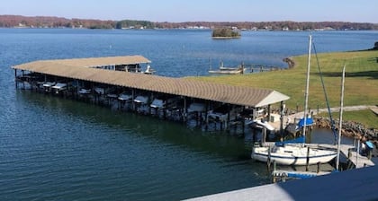 Fall at the lake is beautiful, take it in at Birds Eye View at Bernard's Landing