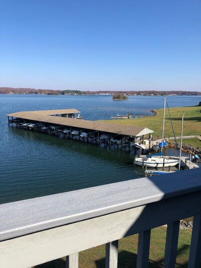 Fall at the lake is beautiful, take it in at Birds Eye View at Bernard's Landing
