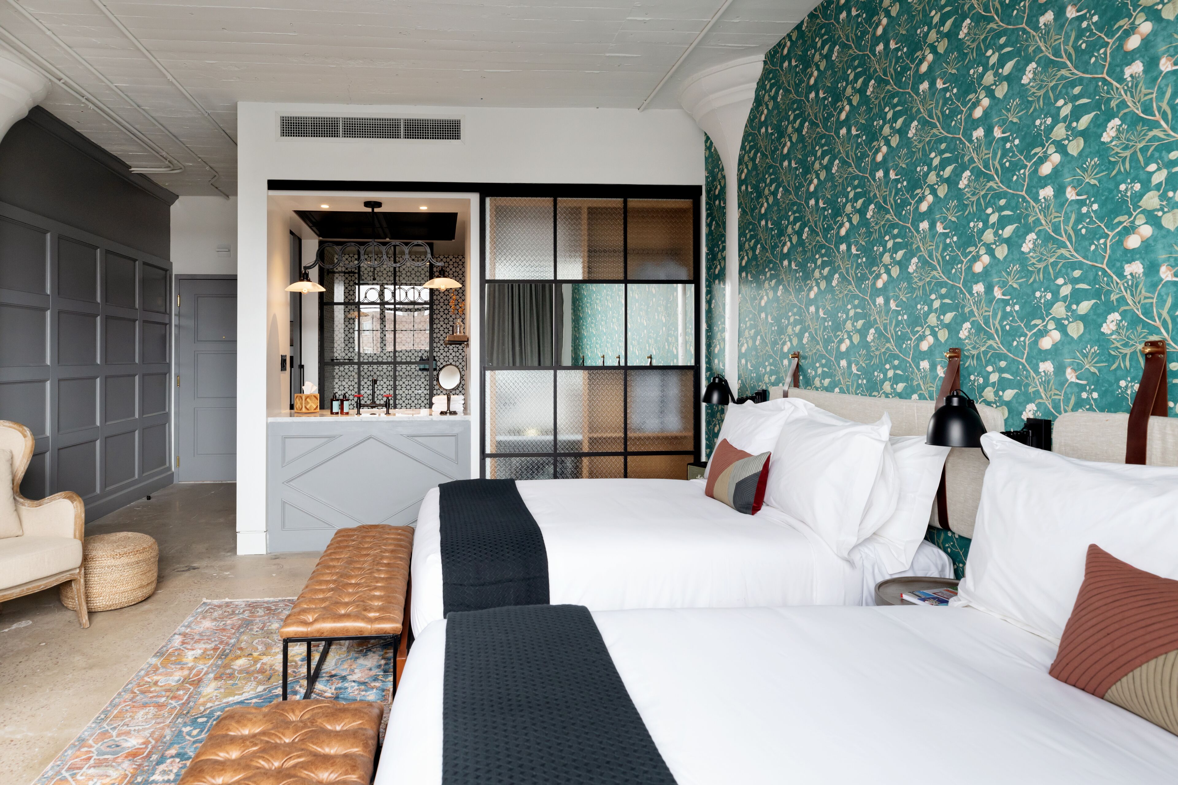 egyptian cotton sheets, premium bedding, pillow-top beds, minibar