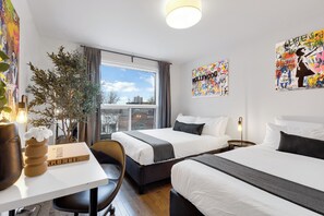 Phòng 3 Premium, 3 phòng ngủ, được phép mang theo vật nuôi (Avenue Central Suite 1277) | 3 phòng ngủ, bộ trải giường bằng vải cotton Ai Cập 