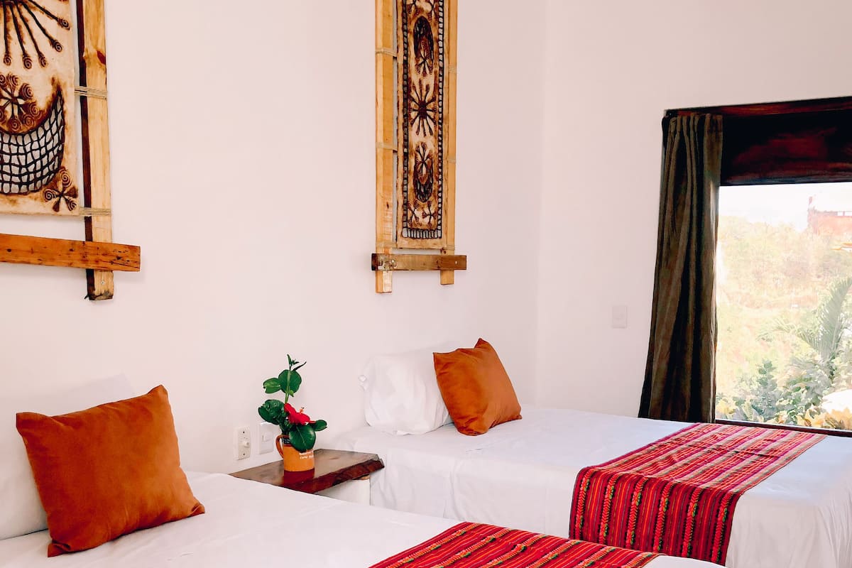 Basic Quadruple Room, 2 Double Beds, Accessible, Non Smoking | Individually decorated, individually furnished, desk, laptop workspace