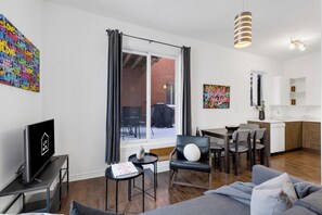 Deluxe Apartment, 1 Bedroom, Patio, City View (Mont-Royal 202) | View from room - Liv MTL - MTL (Montreal)