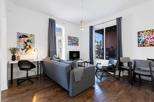 Deluxe apartman, 1 hálószobával, teraszos udvar, kilátással a városra (Mont-Royal 202) | Kilátás a szobából