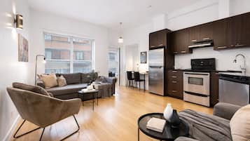 49-inch flat-screen TV with digital channels, Smart TV, offices