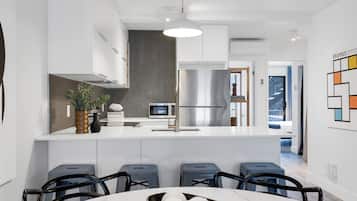 Premium Apartment, Multiple Beds, City View (Urban 1) | Private kitchen | Full-size fridge, microwave, oven, stovetop