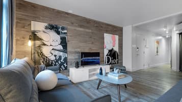 Apartemen Premium, Beberapa Tempat Tidur, pemandangan kota (Urban 4) | Area keluarga | Smart TV dan kantor