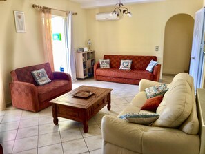 Villa, Multiple Beds | Living area | 30-inch flat-screen TV with digital channels, TV - Spacious 5 Bed Villa With Pool in Kefalonia (Kefalonia)