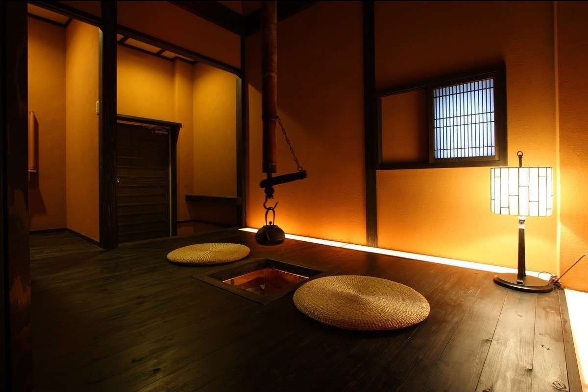 Deluxe Japanese Style Room for 5 People with Private Hot Spring Bath - Irori -, Non-Smoking | Living area | Flat-screen TV