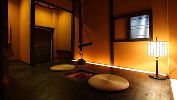 Deluxe Japanese Style Room for 5 People with Private Hot Spring Bath - Irori -, Non-Smoking | Living area | Flat-screen TV