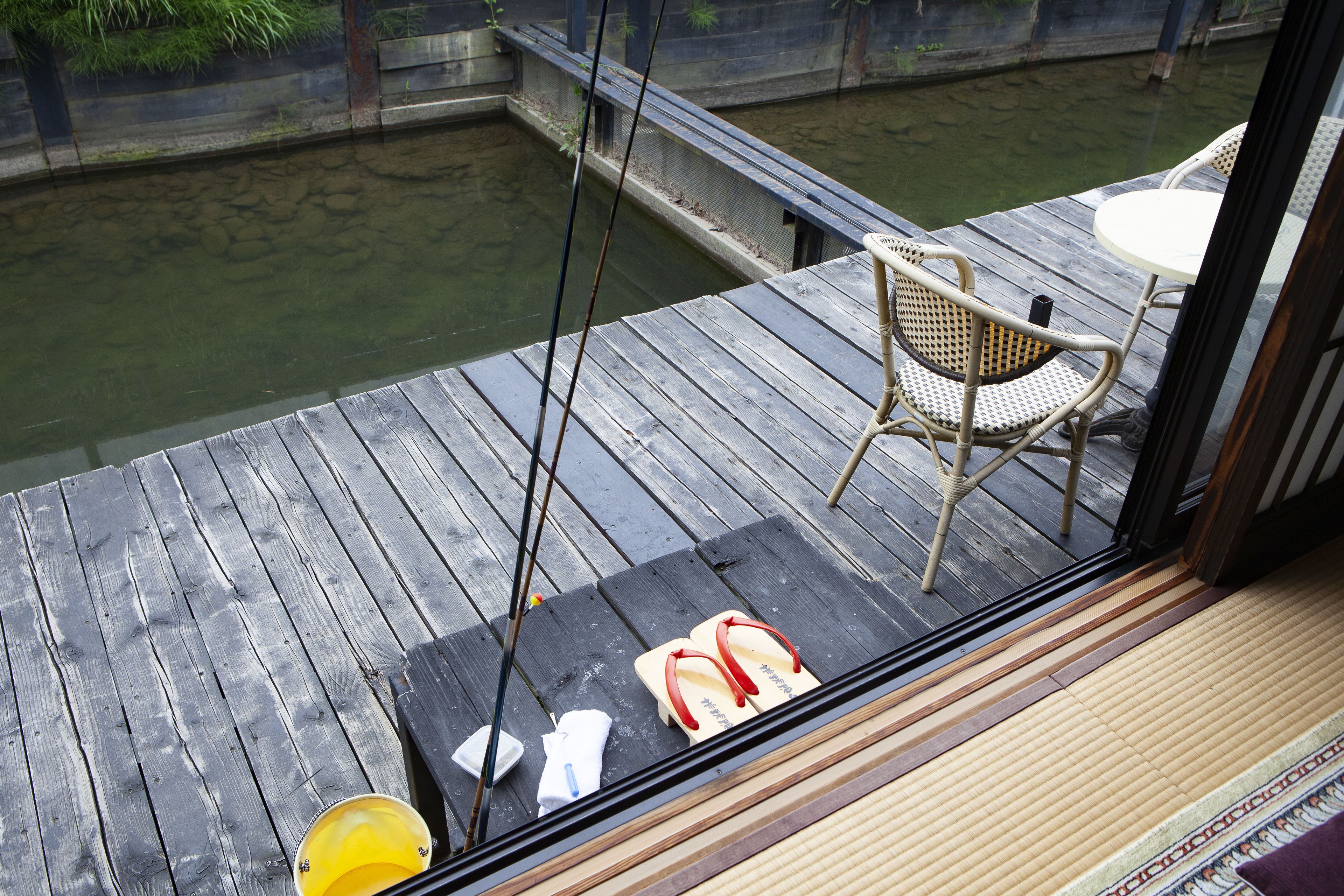 Habitación tradicional, para fumadores, baño compartido (JP Style, 6 People, Fishing Activity) | Balcón