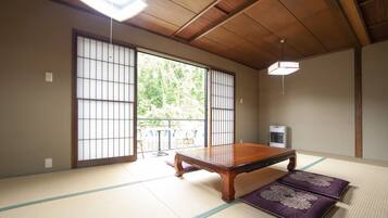 Japanese Style Room for 4 People with Terrace, Shared-Bathroom, Smoking | In-room safe, free WiFi