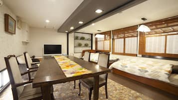 Deluxe Room for 6 People - Yayoi -, Non-Smoking | Living area | Flat-screen TV