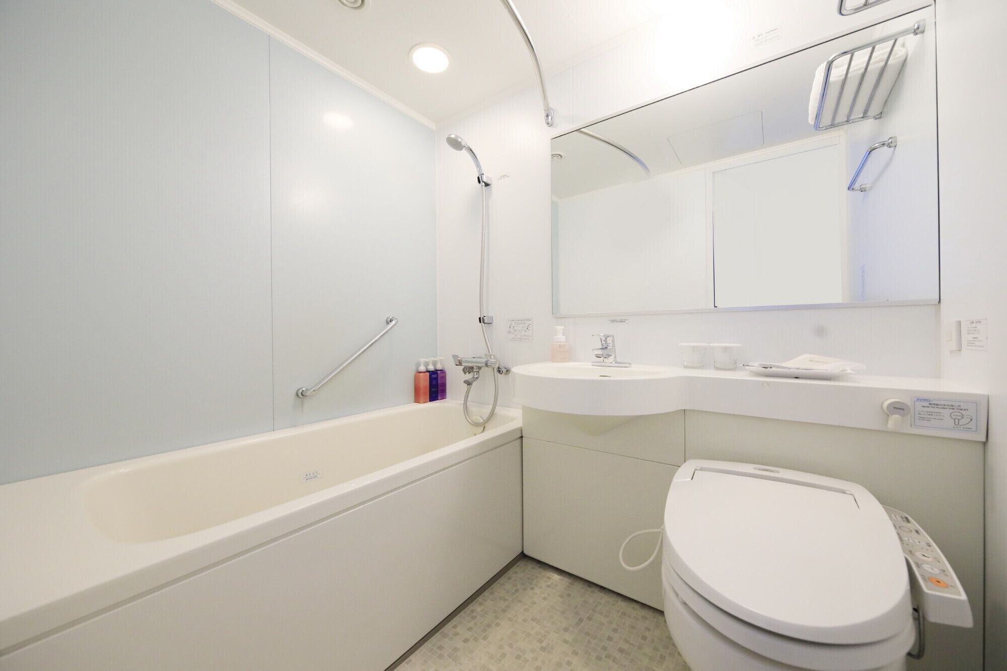 desk, laptop workspace, blackout curtains, iron/ironing board