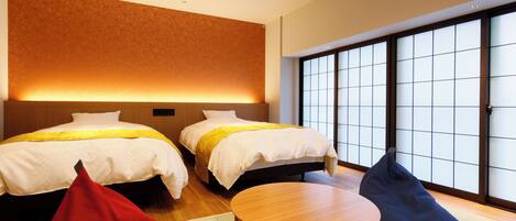 Japanese-style Twin Room, Non Smoking, Annex Building | Down comforters, in-room safe, desk, free WiFi