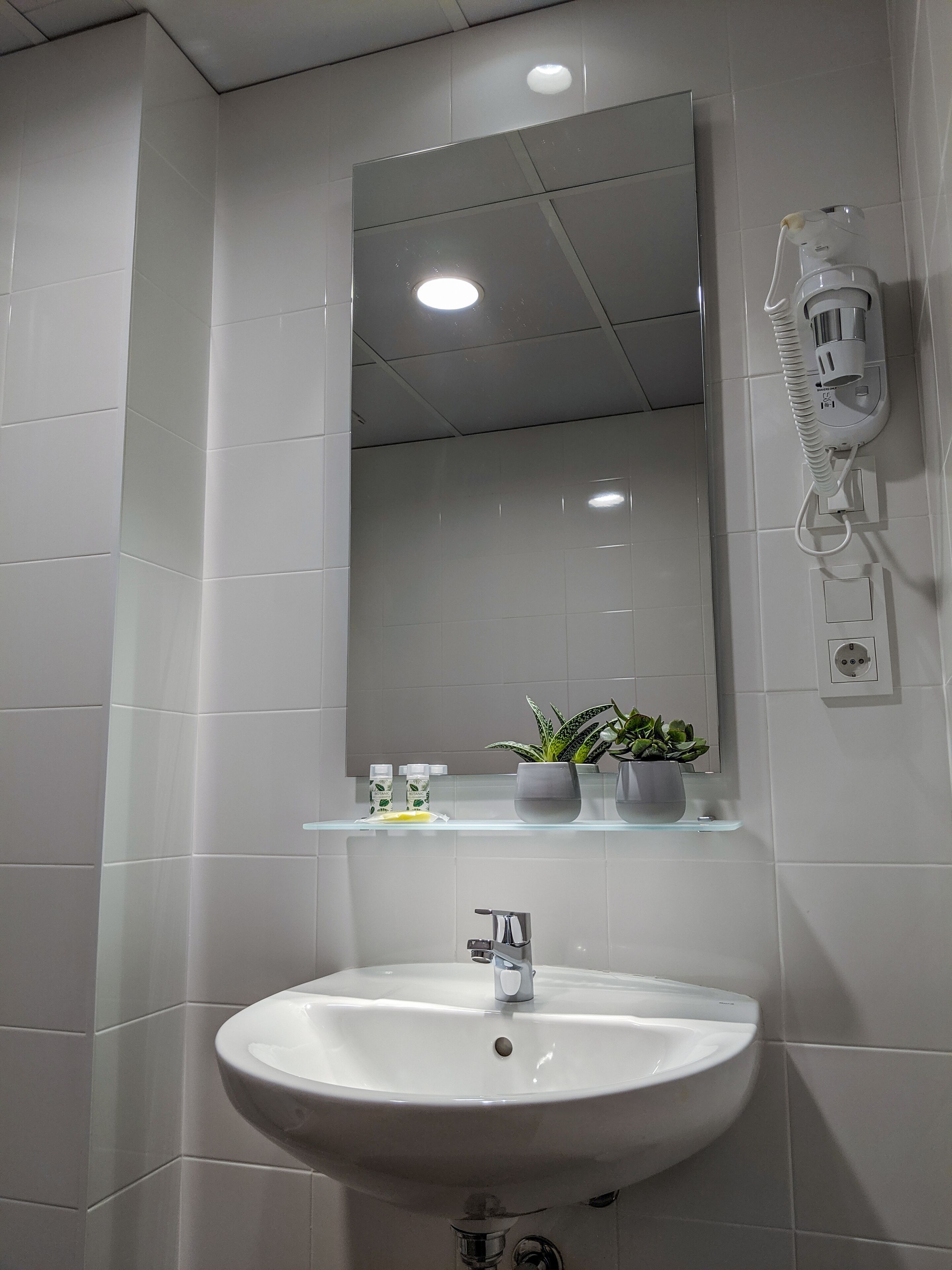 double room (interior) | bathroom | shower, free toiletries, hair dryer, towels