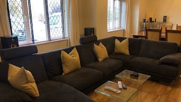Casa | Sala de estar | TV 47 polegadas com canais digitais, lareira