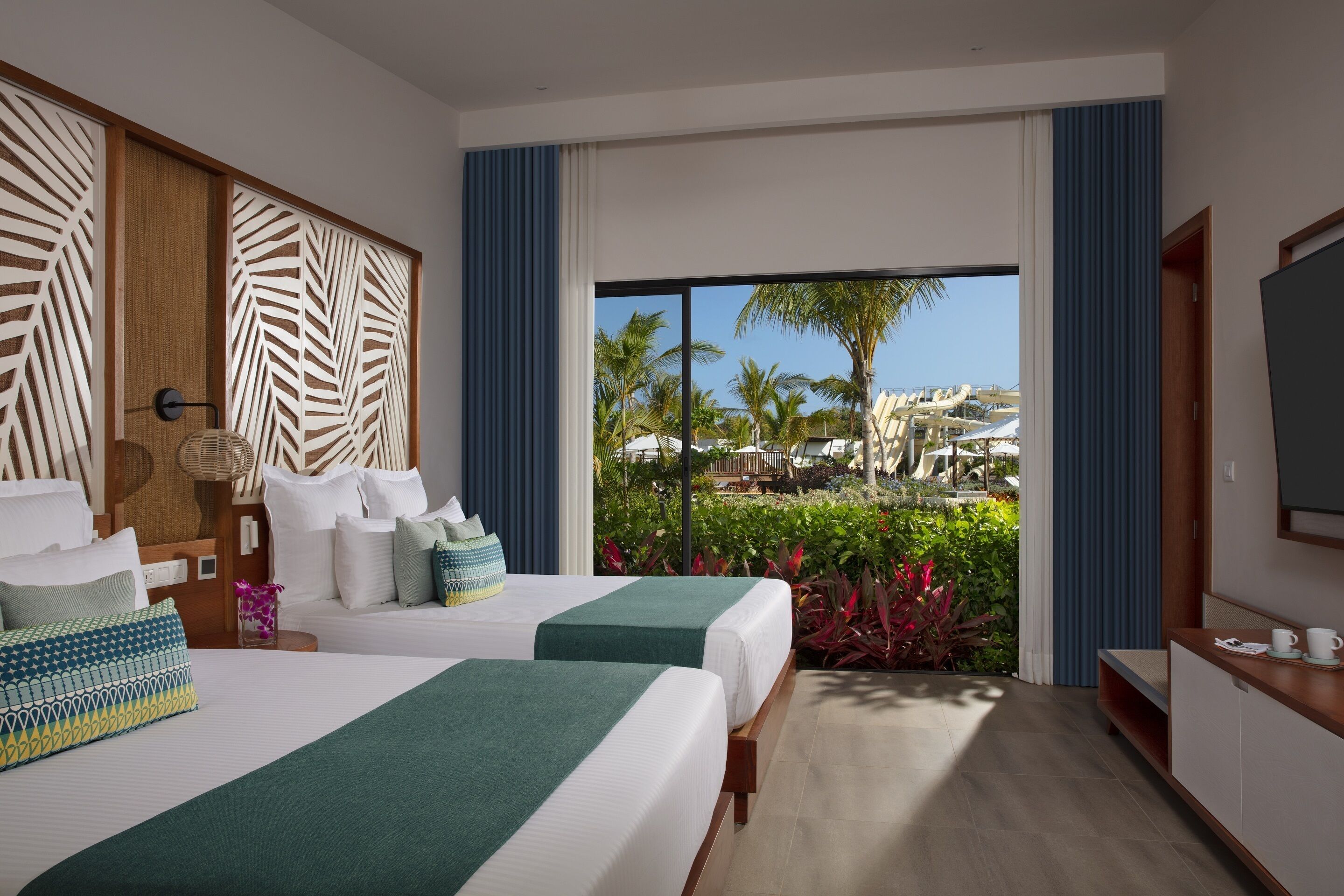 preferred club two-bedroom swim out villa | hypo-allergenic bedding, in-room safe, desk, iron/ironing board