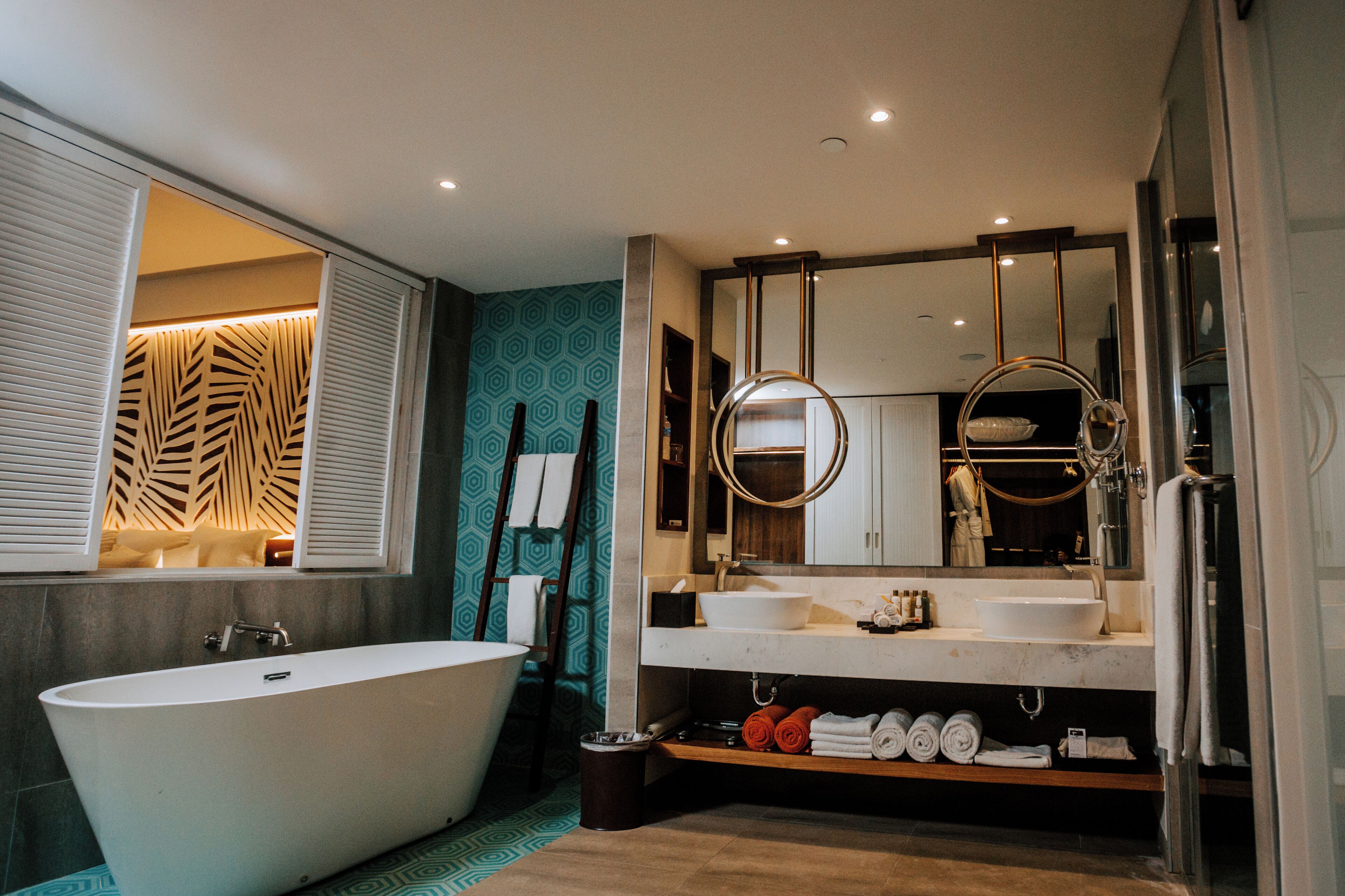 preferred club master suite ocean view | bathroom | shower, rainfall showerhead, eco-friendly toiletries, hair dryer