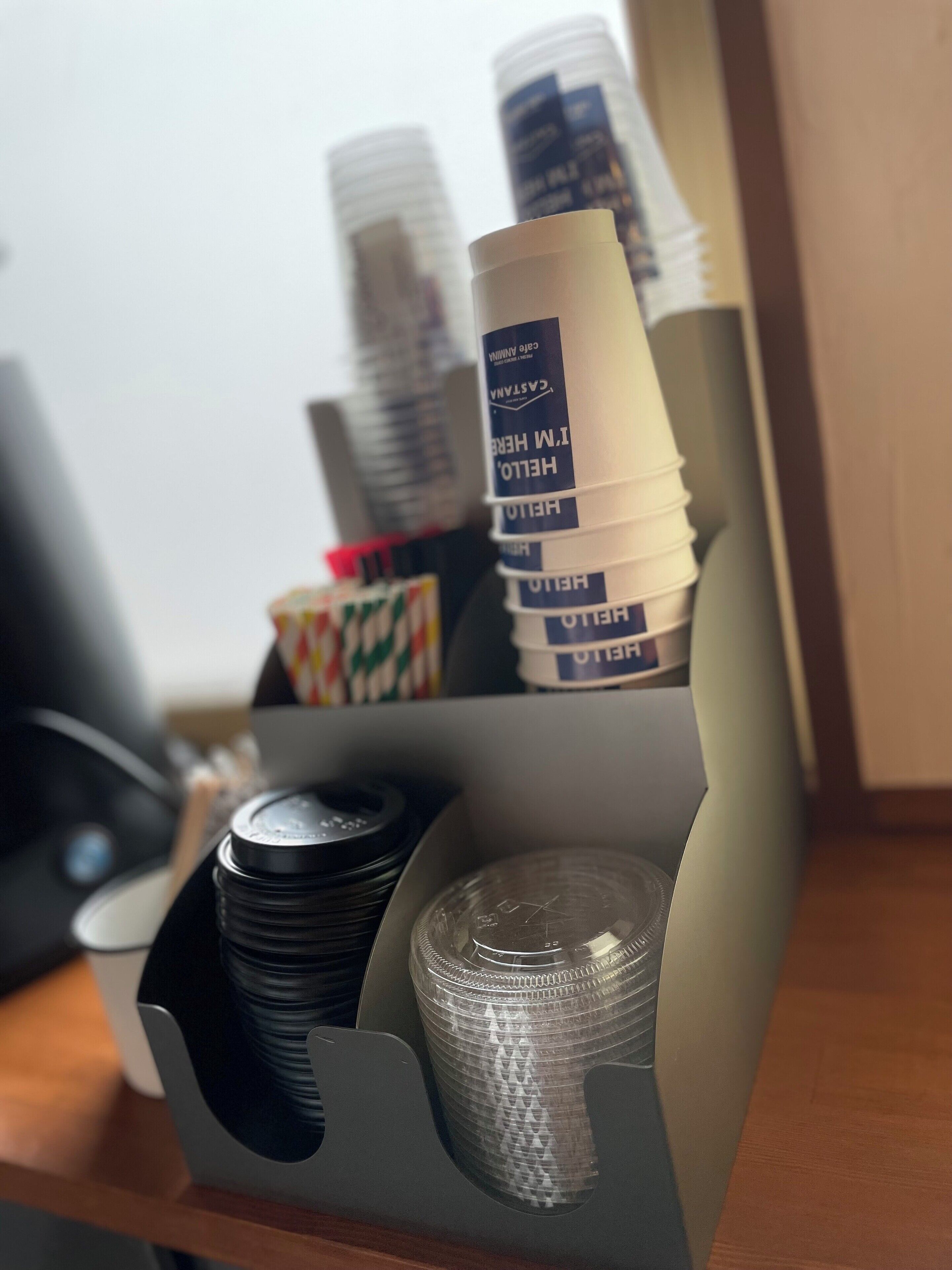 mini-fridge, microwave, stovetop, coffee/tea maker