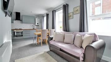 45-inch flat-screen TV with digital channels, TV