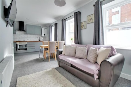 45-inch flat-screen TV with digital channels, TV. Nelson Serviced Apartments