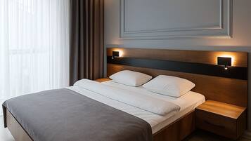 Condo família, 2 quartos | 1 quarto, roupas de cama de algodão egípcio, roupas de cama premium