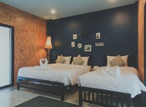 Blackout curtains, free WiFi, bed sheets