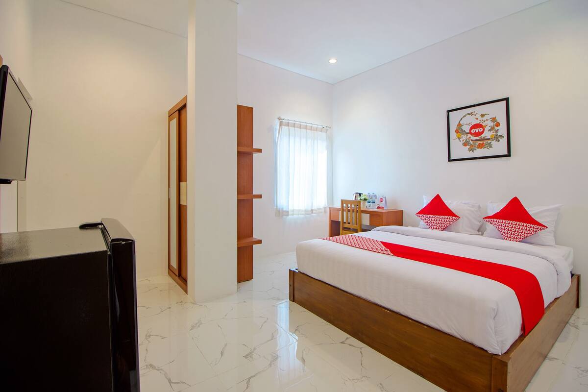 ห้องดีลักซ์ดับเบิล | โต๊ะทำงาน, Wi-Fi ฟรี, ผ้าปูที่นอน