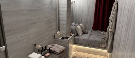 Premium bedding, soundproofing, free WiFi, bed sheets