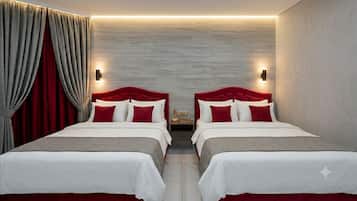 Luxury Quadruple Room | Premium bedding, soundproofing, free WiFi, bed sheets