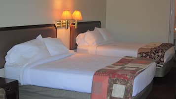 Down comforters, individually furnished, desk, laptop workspace