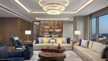 1 slaapkamer, luxe beddengoed, een minibar, een kluis op de kamer