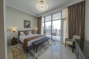 Huoneisto, 4 makuuhuonetta (Burj Khalifa View) | 4 makuuhuonetta, tallelokero huoneessa, silitysrauta/-lauta